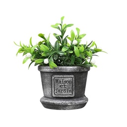 Plantin Artificial Maceta Gris 12 cm