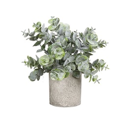 Plantin Artificial Cemento Verde 22 cm