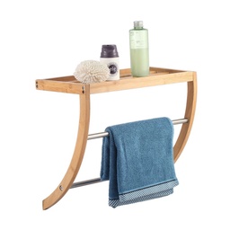 Toallero Repisa Bamboo Acero Inoxidable 38x20 cm Dansk