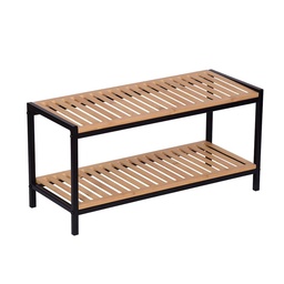 Organizador de Zapatos Bamboo y Negro 2 Niveles Dansk