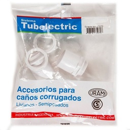 Unión de Pvc S 7/8Pulgadas x2 Corrugado