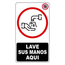 Cartel Lave Sus Manos Aqu ­ 11x13