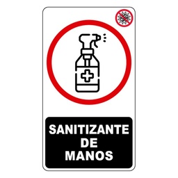 Cartel Sanitizante de Manos 11x13