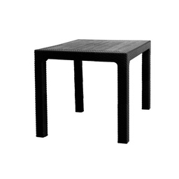 Mesa Cuadrada Quality Plastic Rattan Negro 90x90 cm