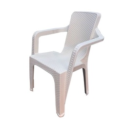 Silla Plástica Rattan Plásticos Poo Blanco