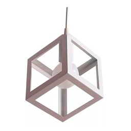 Colgante Cubo 1 Luz E27 Balucce Blanco 23cm