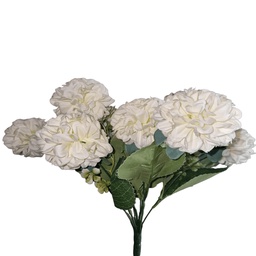 Ramo Geranios Artificial de Seda Blanco Charming Flowers