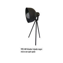 Velador Tripode Apolo 1l E27 Negro