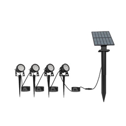 Set x4 Estaca Solar Fría 4W Candela Negro