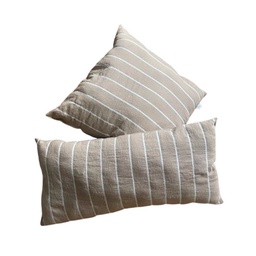 Almohadón 30 x 60 cm Rayas Beige Kaprimu