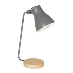 Lamp Escritorio Patik 1l E27 Bco/mad