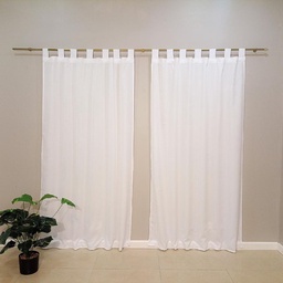 Set x2 Cortinas Tropical Blanco 130x205 cm Blanco Paris