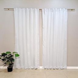 Set x2 Cortinas Blackout Blanco 140x210