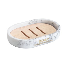 Jabonera Poliresina Blanco 12,6X8,5x2,2 cm Suka