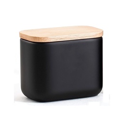 Porta Algodón Poliresina Negro Suka