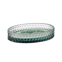 Jabonera Vidrio Base Verde Suka