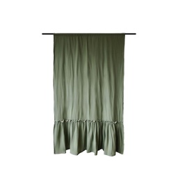 Cortina Tusor C/ Volados 140X220cm Verde