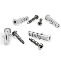 Taco de 8 mm con Tornillo Inoxidable 4 Unidad