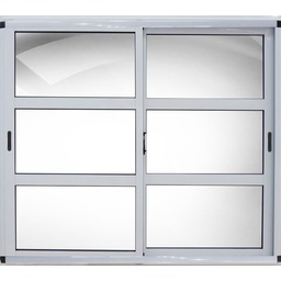 Ventana Corrediza de Aluminio Moderna 100x0.90 cm Blanca