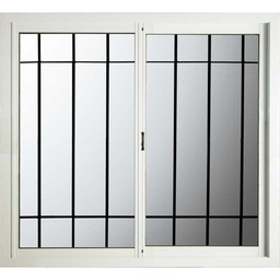 Ventana de  Aluminio  Corrediza C/r 120x90 cm Blanca