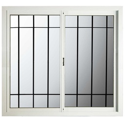 Ventana 150x110 cm. Corrediza Standard Blanco con Reja