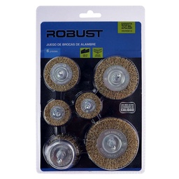 Kit Cepillos de Alambre para Metal y Madera 6 Piezas Robust