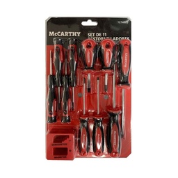 Set de Destornilladores Mccarthy Rojo y Negro 11Ud