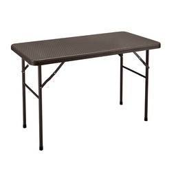 Mesa Caño Diseño Rattan 120 cm Marrón Alpes