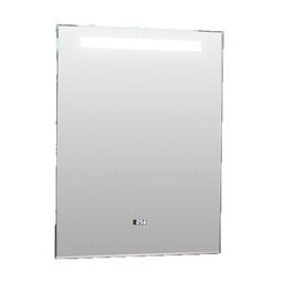 Espejo Led Luz Supeior Reloj Antifog 60x80 cm Vessanti