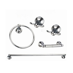 Set de Accesorios de Baño Gris 5 Piezas Jasmín Vessanti