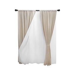 Set 2Cort Blackout 140X220+abras Ecru Car