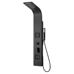 Columna Ducha 2 Jets Cascada Negro Mate Vessanti