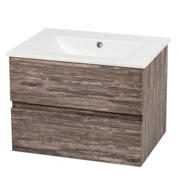 Vanitory 2 Cajones 80x45 cm Melamina Marrón Jy-8015 Vessanti