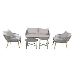 Set Living Cuerda Adriana 4 Personas Gris Outzen