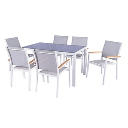 Set Comedor Aluminio New Margarita Blanco 6 Personas Outzen