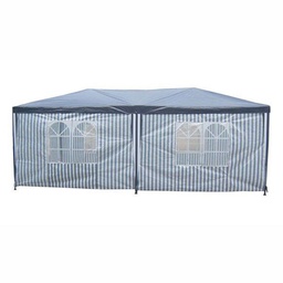 Gazebo Outzen con Paredes 3x6 m Mix Azul - Blanco