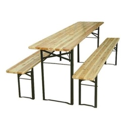 Set Terraza Mad Picnic Mesa + 2 Banquetas 180x60 cm Outzen