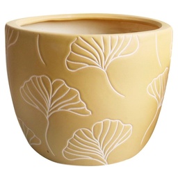 Maceta Ceramica Saori Mostaza Mediana