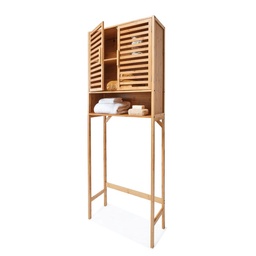 Repisa 3 Niveles 66X25.4x165 cm Bamboo Marrón Cotidiana