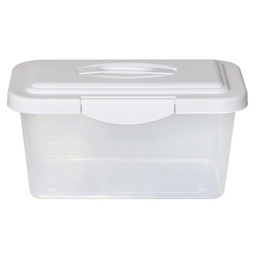 Caja Plastica 6lt Traslucida Blanca.