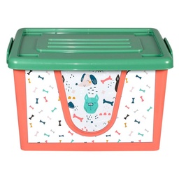 Caja Plastica Ruedas Kids 37l Perros