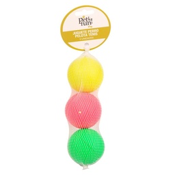 Set de Pelotas Tenis para Perro Neón 3 un Pet's Fun