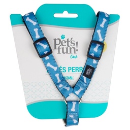 Arnes para Perros Pet's Fun Poliester Talla S Huesitos