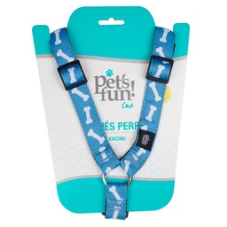 Arnes para Perros Pet's Fun Poliester Talla l Huesitos