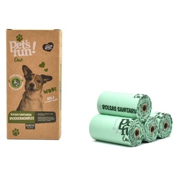 Bolsa Sanitaria Biodegradable Pet's Fun 32 x 22 cm 60 u