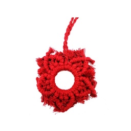 Colgante Estrella Macrame Rojo Rustica N