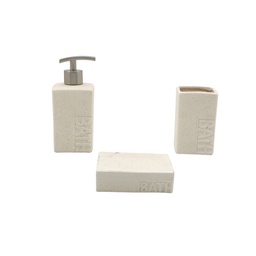 Set Accesorios de Baño Cotidiana Ceramica Granito 3 u