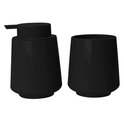 Set Accesorios de Baño 2 Piezas Negro Cotidiana