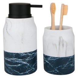 Set Accesorios de Baño 2 Piezas Mármol Dúo Cotidiana