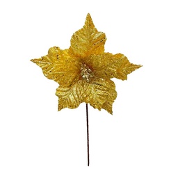 Flor Navideña Dorado 27 cm  Cotidiana